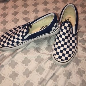 Blue checkered vans!!